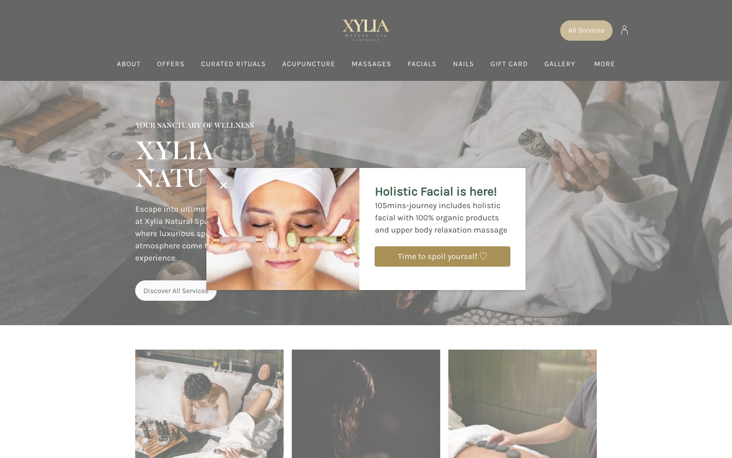 The current homepage